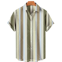 hawaiian 3d shirt print pattern outdoor retro style street men short sleeve single breasted cardigan designer fash