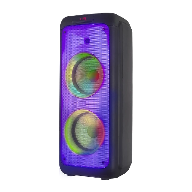 

10 inch colorful led light trolly Bluetooth speaker outdoor party karaoke