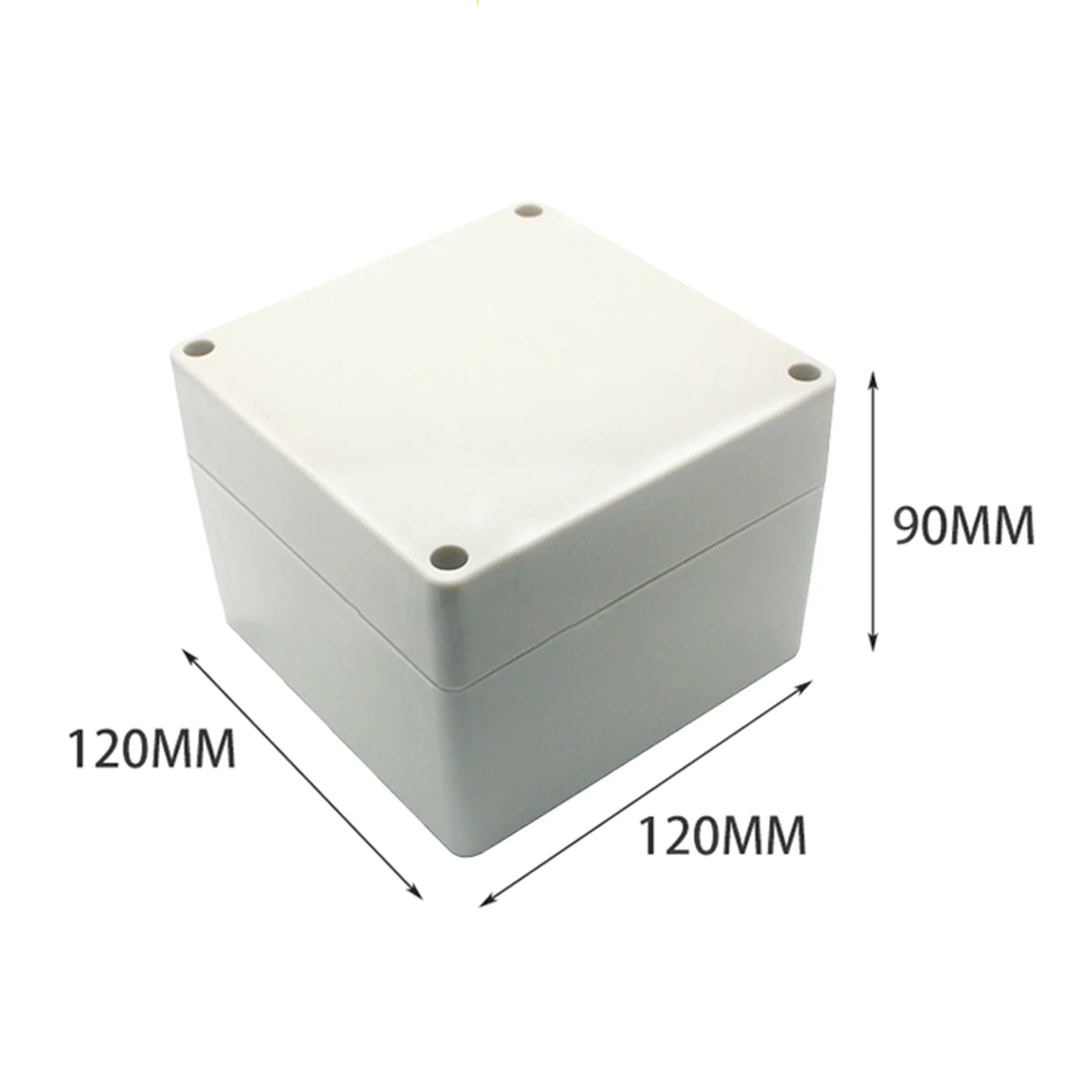

Junction Box Outdoor Waterproof 120*120*90mm Square Plastic housing Plastic Housing Sealing Box Power Cable Box 1pc