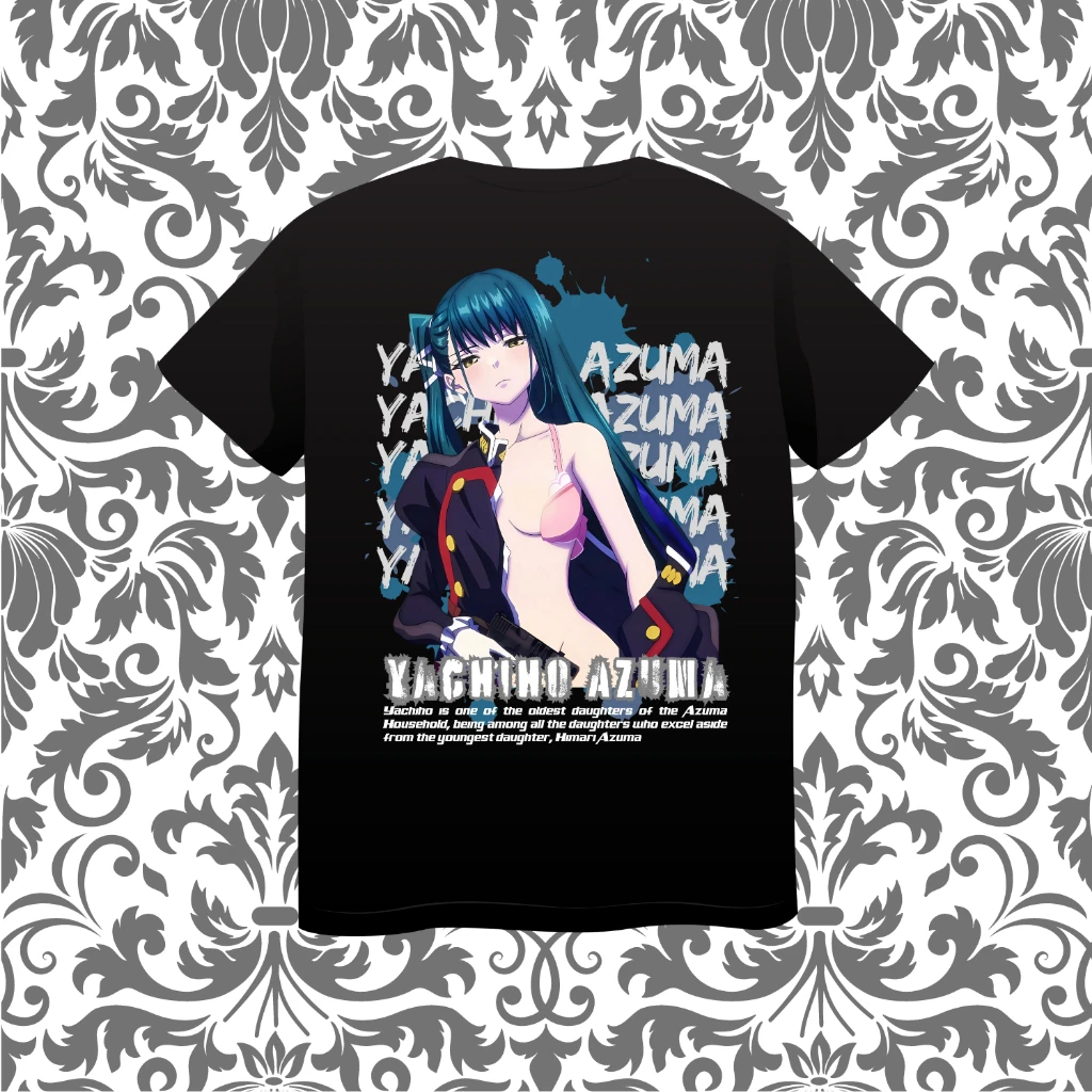 KRONE Kaos Anime YACHIHO AZUMA Katun Premium 24s Tshirt Distro Oversize Dewasa