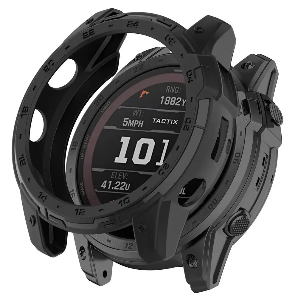 

Protective Case Screen Protector For Garmin Fenix 7x Smart Watch Bumper Shell Anti-dust Sleeve For Men Women Protect Soft TPU