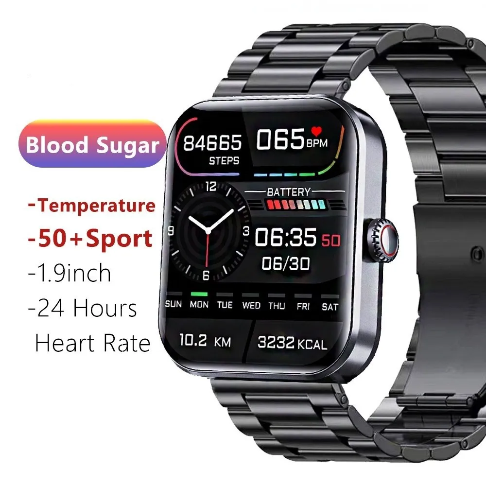 

New Smart Watch F57l Blood Glucose Sugar 1.9 Inch Smartwatch Men Women 24 Hours Heart RateTemperature Fitness Tracker Monitoring