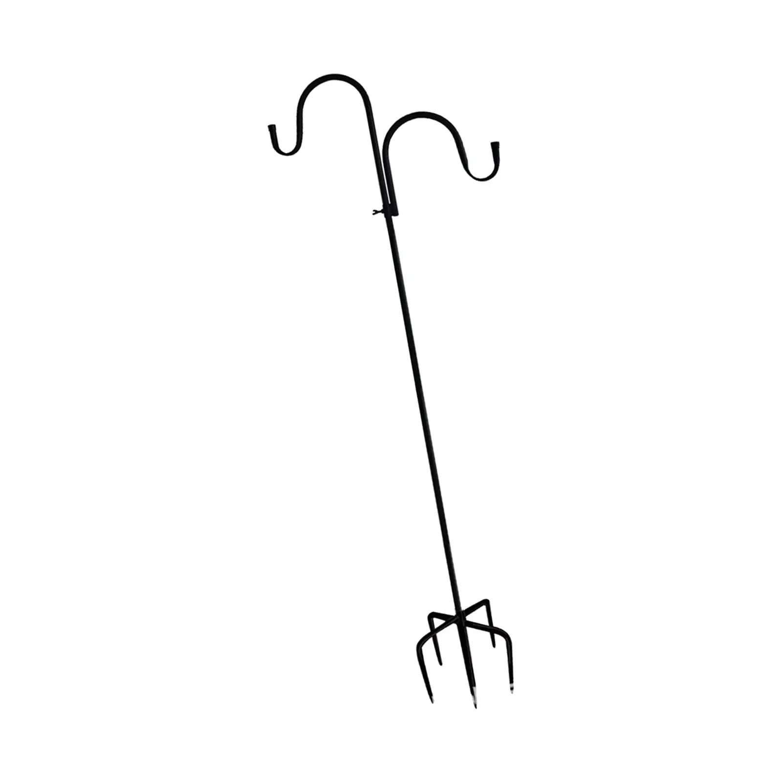 

Shepherd Hooks with Two Hook Stainless Steel Rust-Proof Adjustable Garden Stake for Outside Holder Decoration Flag Plant Basket