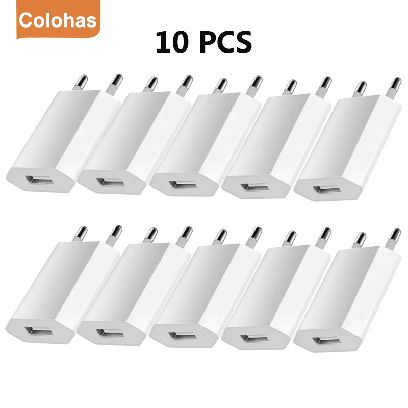 10 Pcs/Lot USB Cable Wall Travel Charger Power Adapter USB Cable EU US Plug for iPhone 13 12 Pro 11 XS MAX XR Plug Cable Adapter
