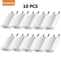 10 pcslot usb cable wall travel charger power adapter usb cable eu us plug for iphone 13 12 pro 11 xs max xr plug cable adapter