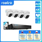 Система видеонаблюдения Reolink 4K, 8 Мп, 8 каналов, запись PoE, NVR, 4 камеры 4K ip-камеры с питанием по PoE s с жестким диском 2 ТБ, запись 247, RLK8-800D4