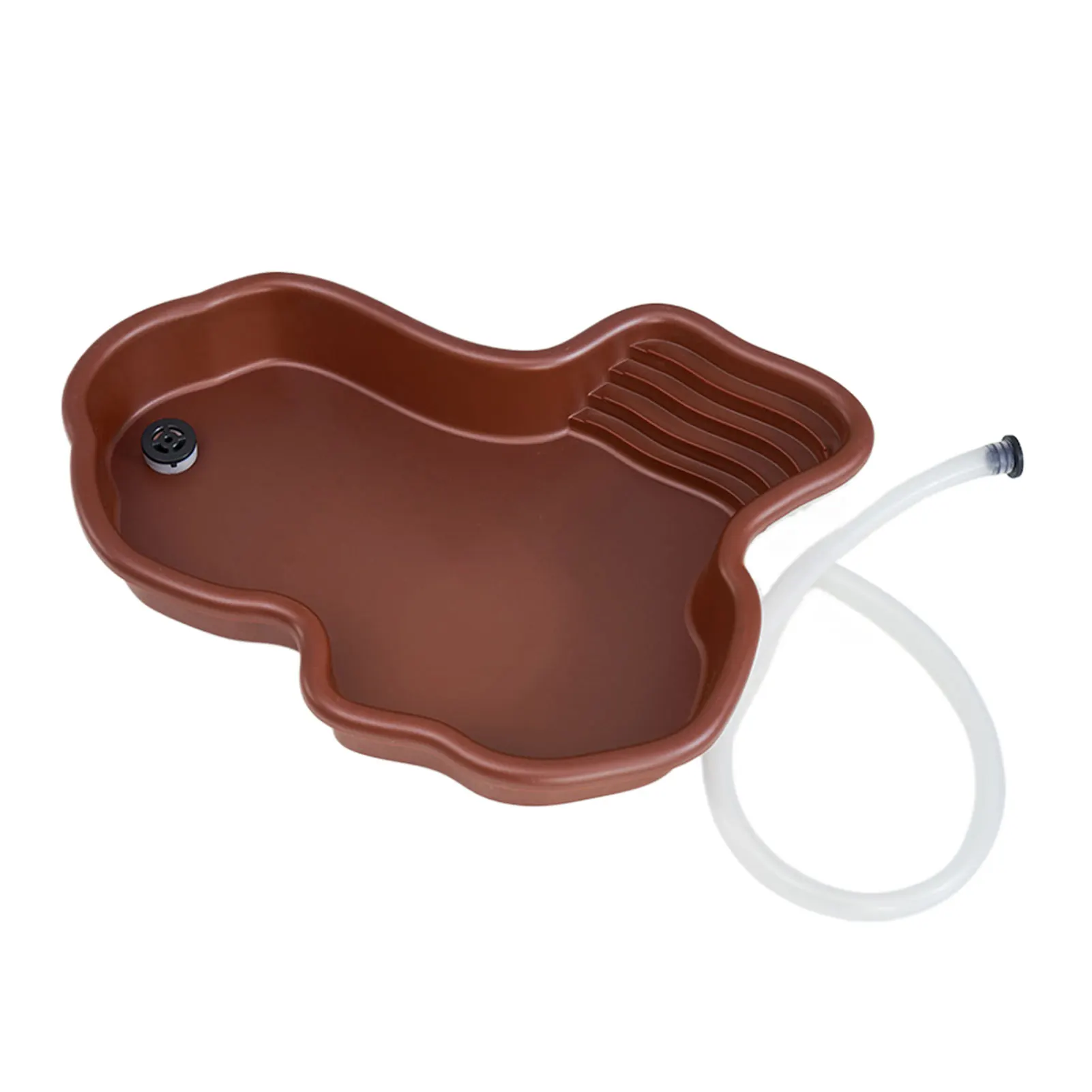 Пластиковый резервуар для полуводной черепахи имитирует речной стиль легкой