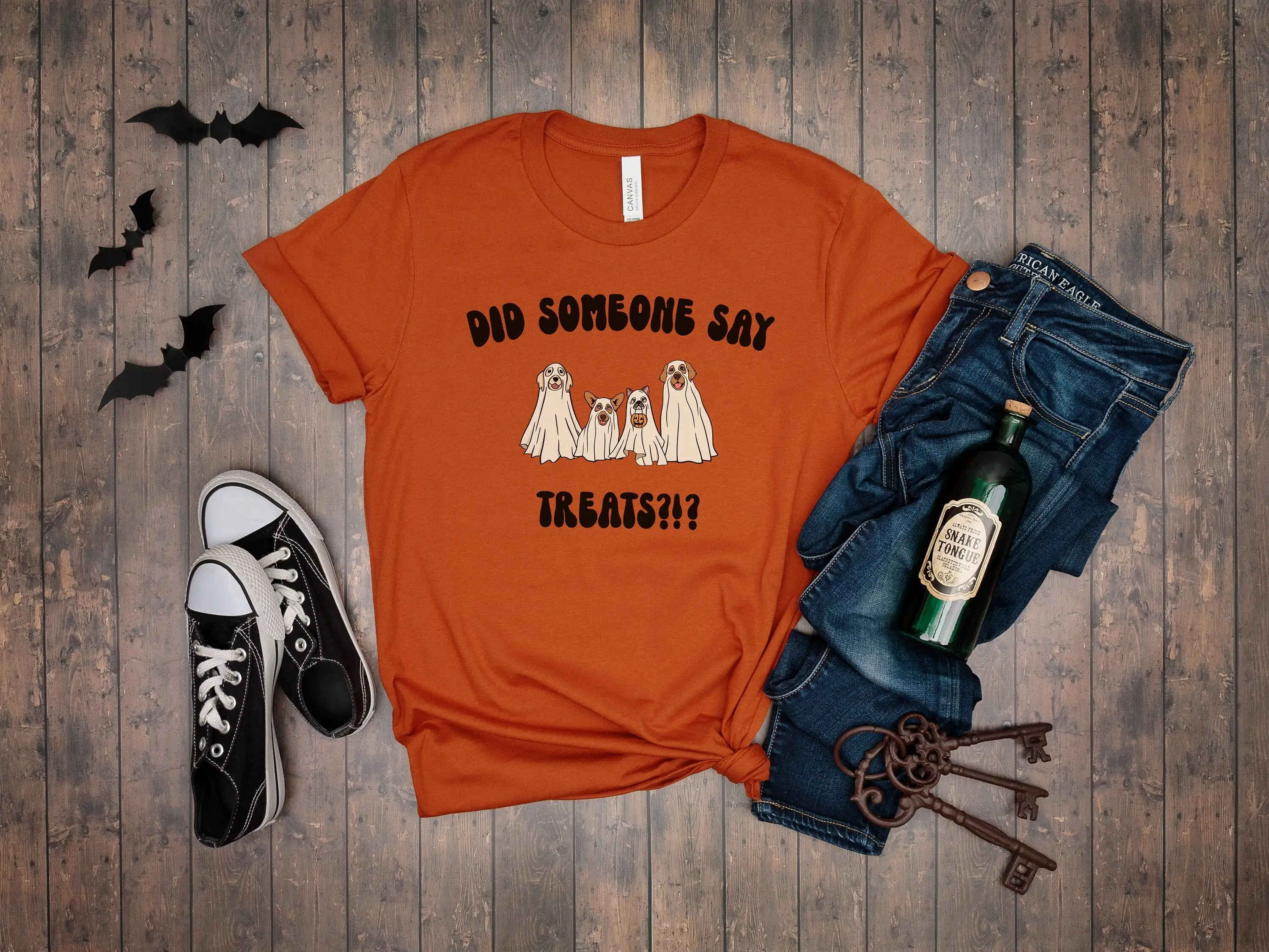 Футболка с изображением милой собаки-призрака для любителей Хэллоуина