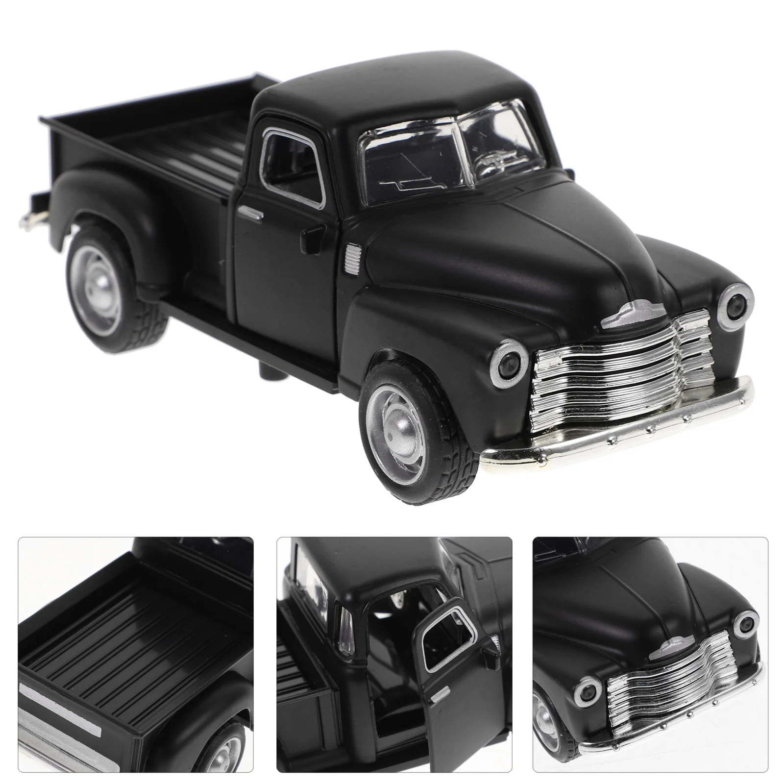 

Truck Car Model Pickup Metal Decor Christmas Toy Vintage Cars Red Alloy Old Retro Decoration Figurine Diecast Die Cast Vehicle