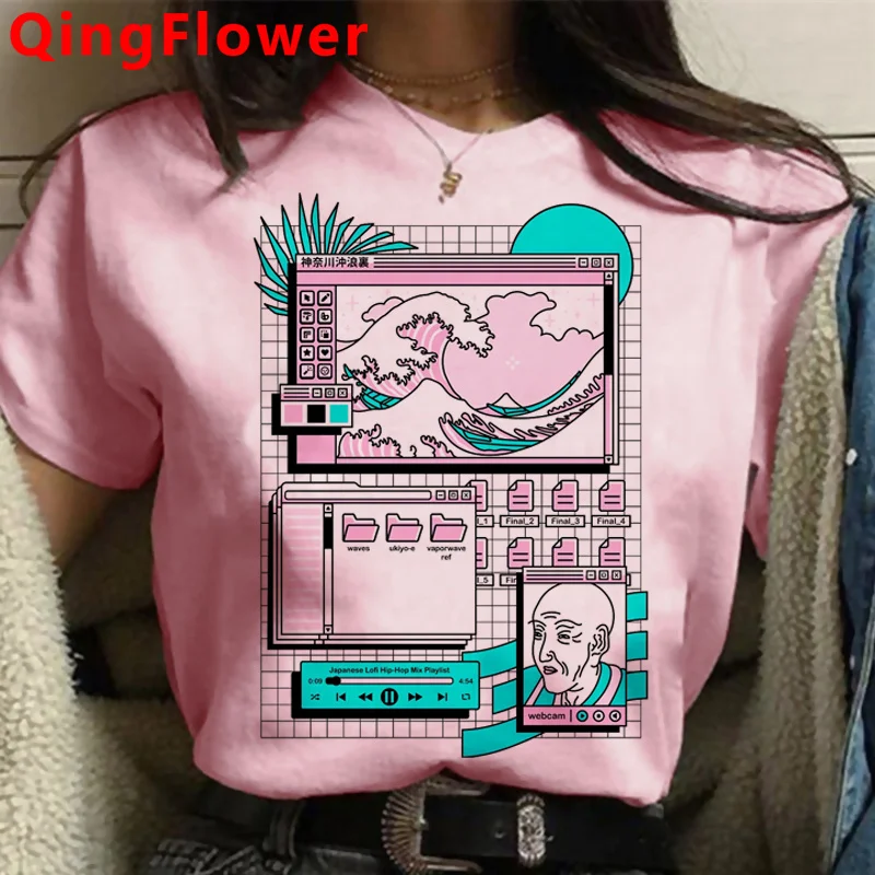 

Футболка Vaporwave, Мужская одежда для пар, футболка ulzzang в эстетике tumblr
