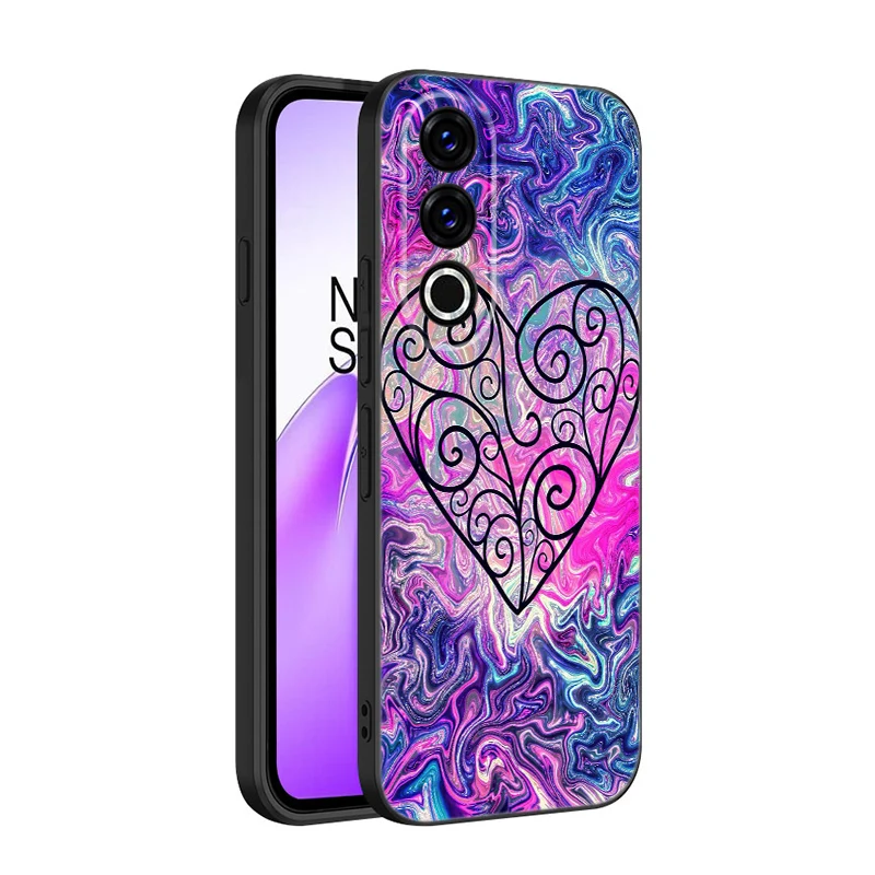 Мандала чакра Йога Черная силиконовая искусственная для OnePlus 10R 11R 12R ACE 2 3 Pro 2V 3V Nord