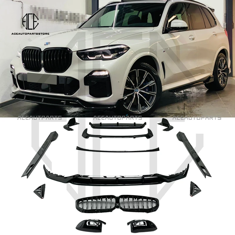 

2019 X5 G05 M sport Body kit Front Lip Rear Lip Side Skirt Rear Wing Spoiler Diffuser set For Bmw X5 2019-2022