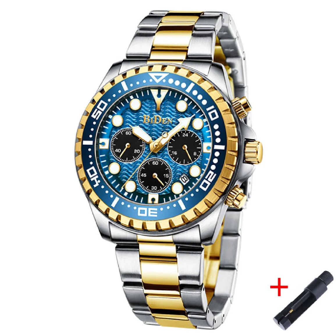 

BIDEN Luxury Chronograph Quartz Wrist Watch For Men Sport Waterproof Watches 12/24hours Calendar Clocks Male Relogio Masculino