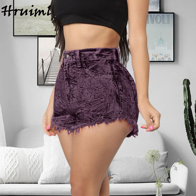 

Skinny Casual Women Clothing Printing Personalized Denim Shorts Women New Frayed Fashion Vintage Pantalones Cortos De Mujer