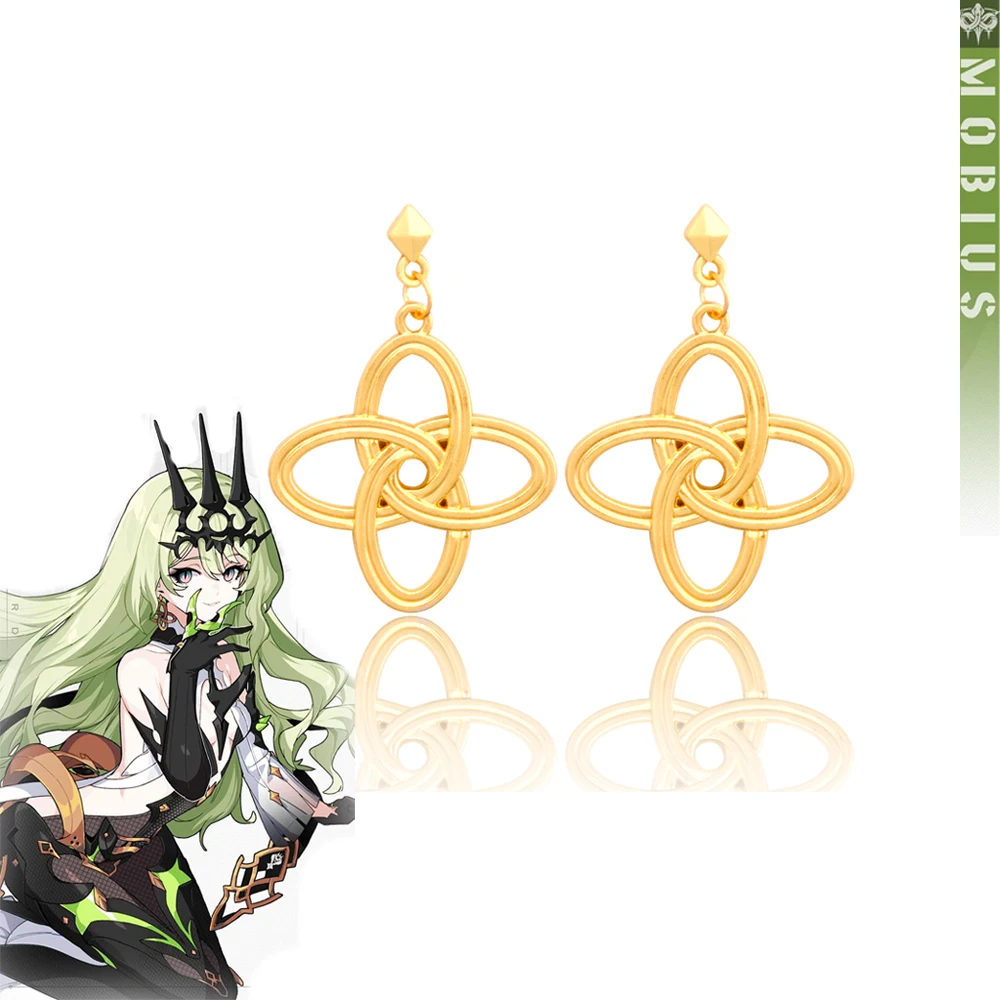 Новинка серьги для косплея игры Honkai Impact 3 Mobius модные женские серьги-гвоздики с
