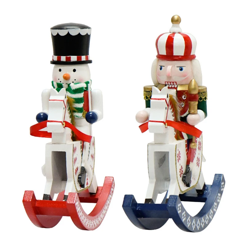 30 см Рождественский гайковерт солдат качалка лошадь кавалерия кукла Электронная