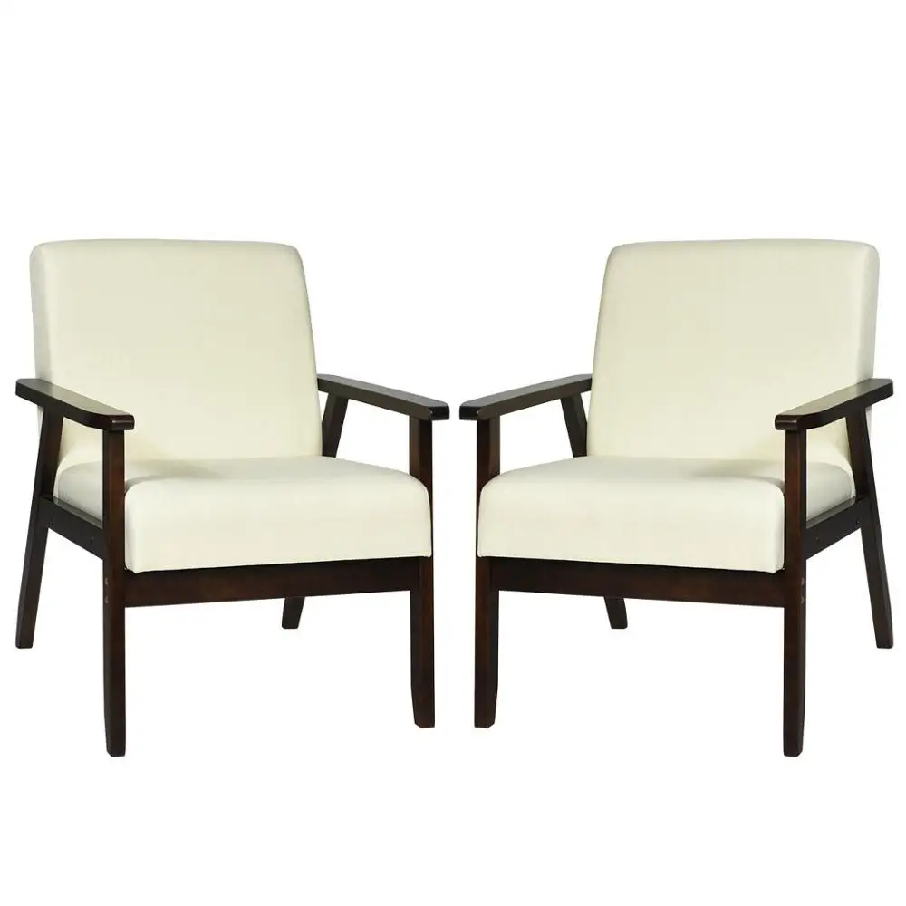 Armchair Solid Wood Upholstered Lounge Chair