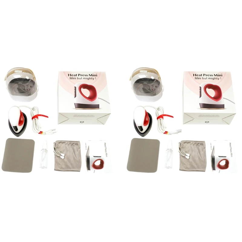 

Handheld Heart-shaped Heat Press Machine 2-IN-1 for w/ Digital Display Heat Insulated Pad/Watering Can/Storage Bag