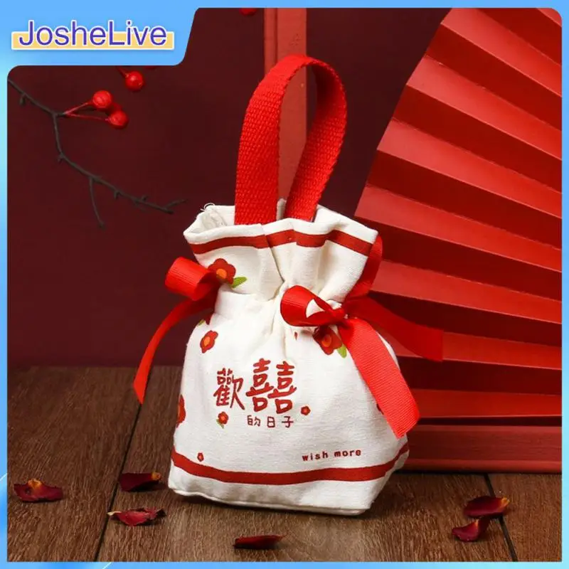 

Подарочные пакеты благословения, плотный Свадебный китайский Подарочный пакет, Мягкая красная карманная коробка в стиле ретро, подарочная упаковка, пакеты для конфет, закусок