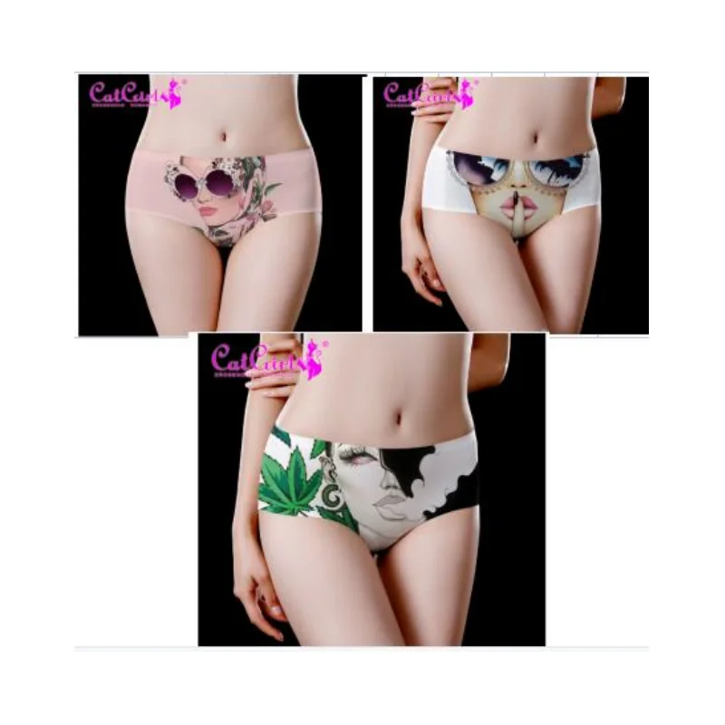 

3 pieces Summer Ice Silk Women's Underwear Ultra-thin Sexy Seamless Women Briefs Breath Female Underwear