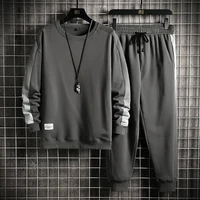 mens clothing 2 piece set 2021 winter autumn tracksuit men jogging suit male running clothes patchwork sweatshirts jogger sets