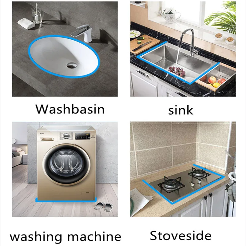 Силиконовая водоудерживающая полоса для ванной нескользящая разделительная