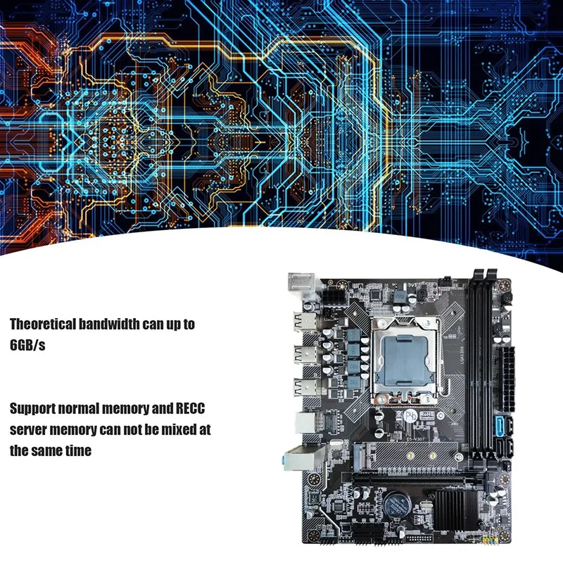 Игровая материнская плата для настольного ПК с процессором E5 2450 LGA1356 2XDDR 3 память