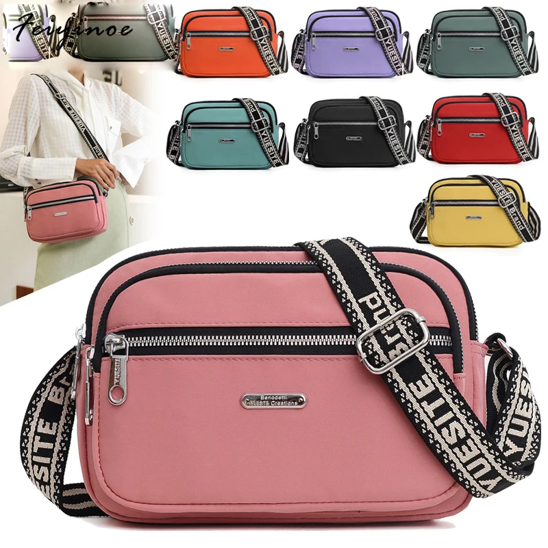 

Waterproof Oxford Cloth Messenger Crossbody Bag Women's 2022 Small Nylon Shoulder Bags for Women Mini Cross Body Purse Female