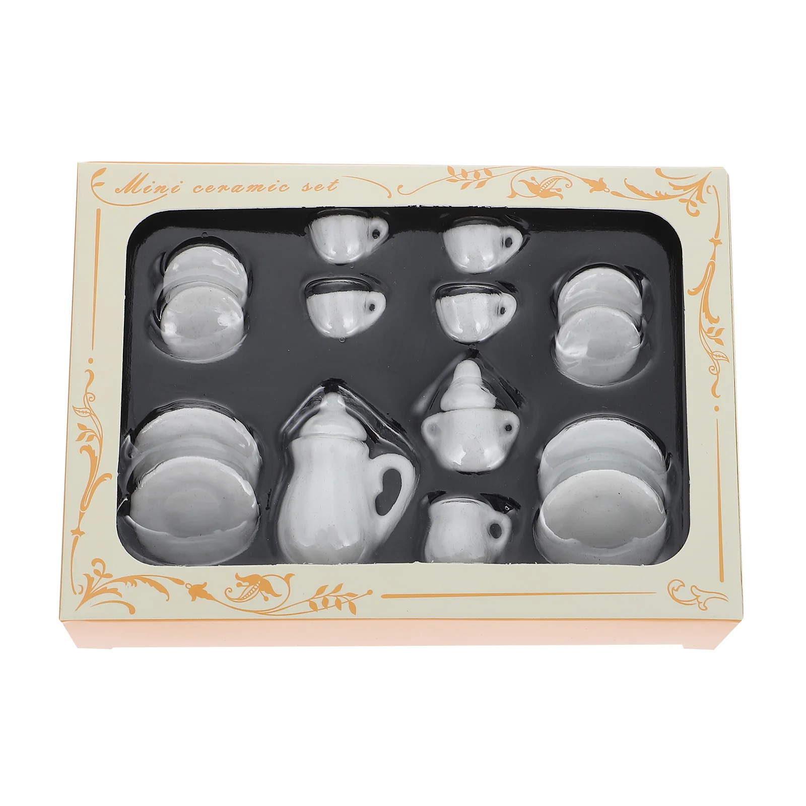 

Tea Set Miniminiature Ceramic Cups Playminiatures Craftcoffee Kitchen Ware Pretend House Porcelain Sets Tiny Dish Accessories