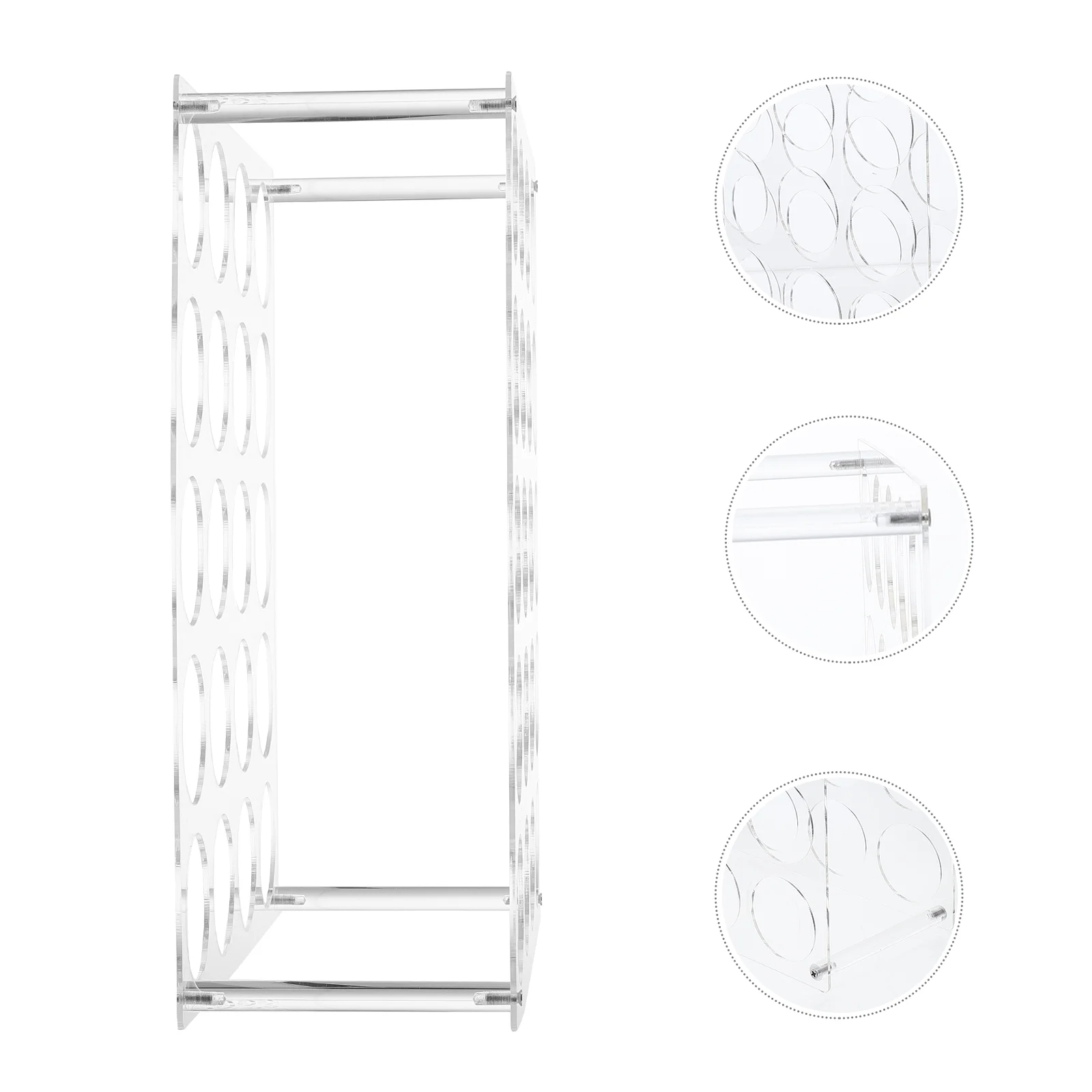 

Vinyl Rack Paper Roll Holder Storage Stand Wrapping Display Tube Rolls Organizer Container Craft Acrylic Rube Compartment Clear