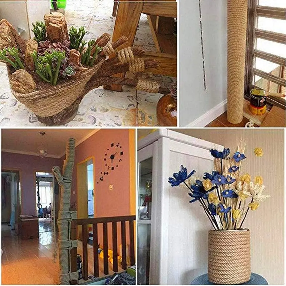 100% веревки из натурального джута веревка пеньковой для рукоделия садовый гамак