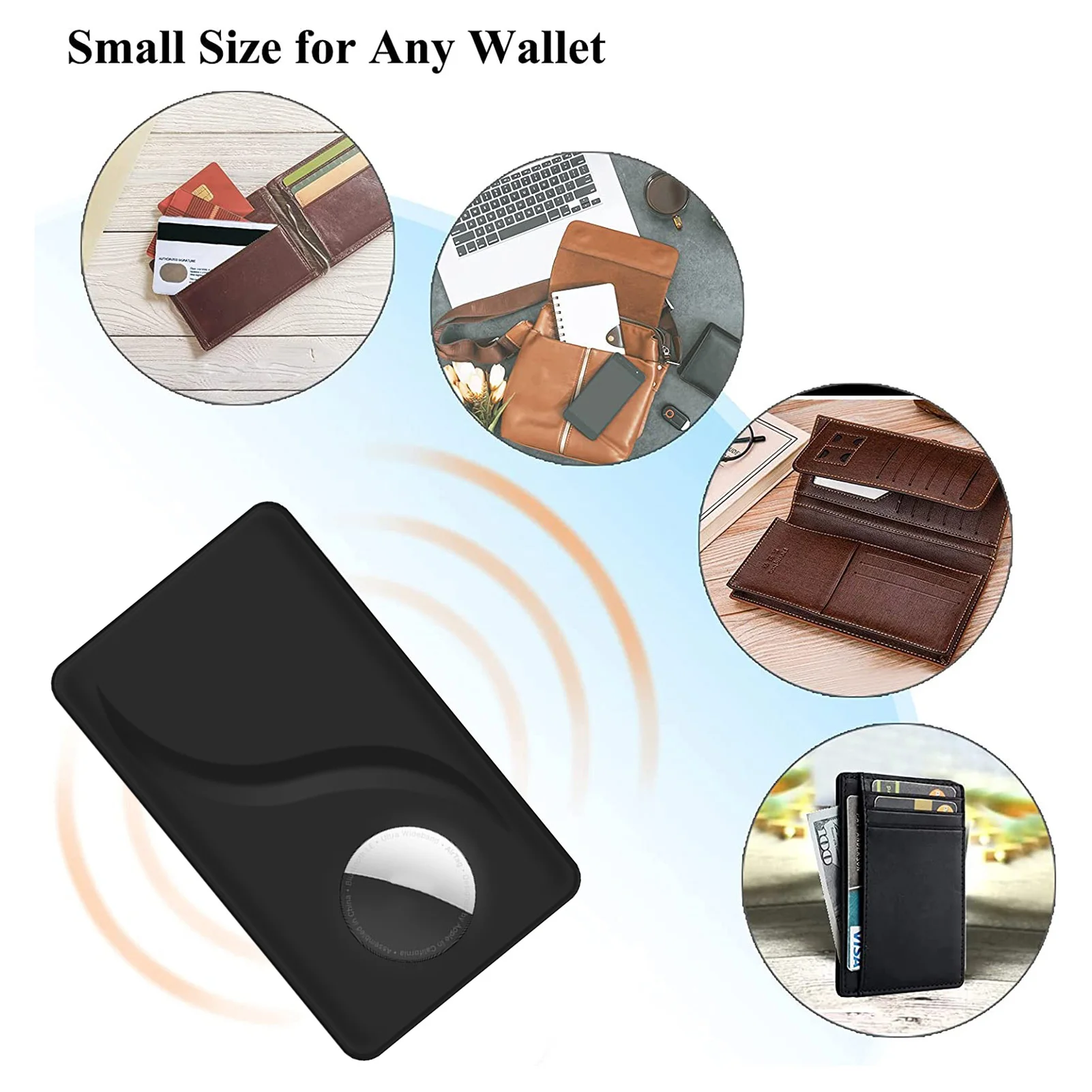 Silicone Wallet Skin Case ForApple Airtag GPS Locator Tracker Anti-lost Device Wallets Shell Protective Sleeve Cover For AirTag images - 6