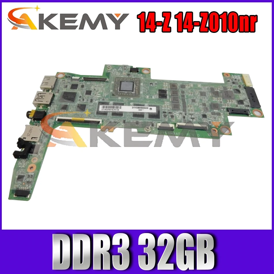 

DA0Y08MBAD0 для HP 14-Z 14-Z010nr Q154 AT640 Материнская плата ноутбука DDR3 32 Гб строка