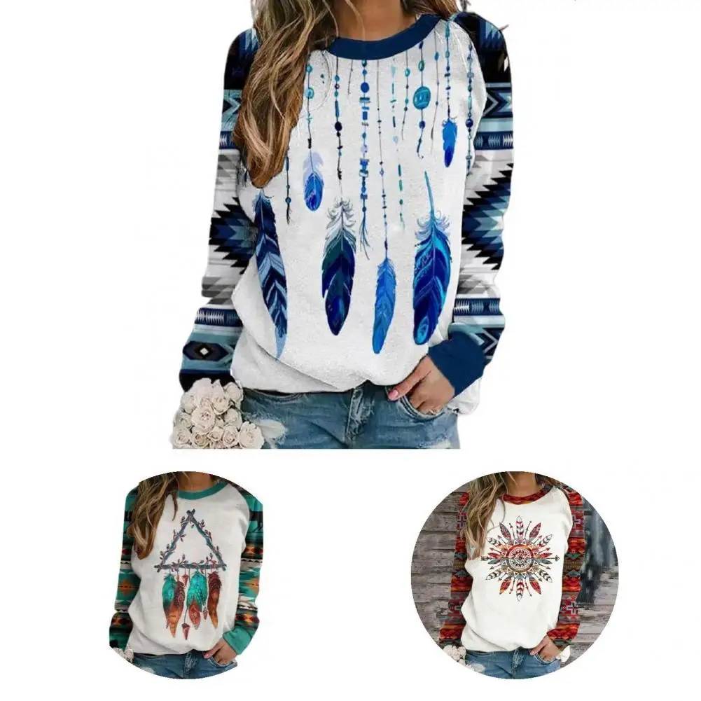 

Air Permeable Stylish Long Sleeve Casual Simple Sweatshirt Top Wear-Resistant Pullover Sweatshirt Soft for Daily Life