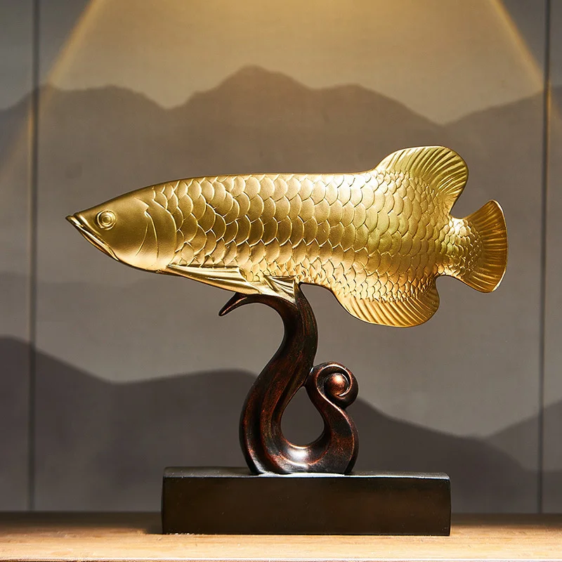 Chinese Arowana Figurines For Interior Housewarming Opening To Send Elders Souvenirs And Gifts Living Room Desk Accessories