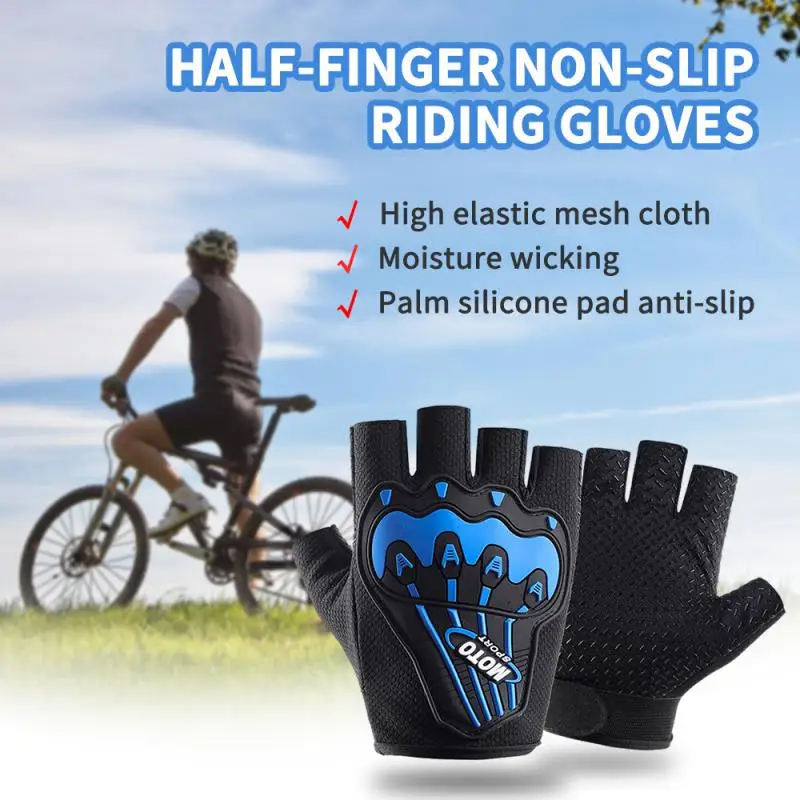 

Outdoor Sports Anti-slip Tactical Gloves Men Women Cycling Gloves Shock Absorption Breathable Mountain Bicycle Fingerless Gloves