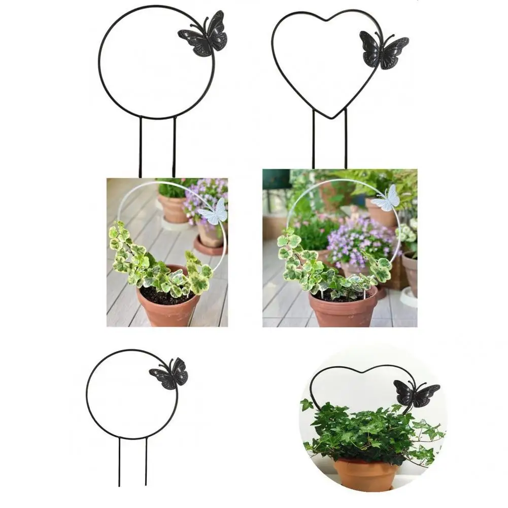 

Reusable Attractive Romantic Heart Shape Plant Climbing Rack Solid Color Plant Climbing Rack Wide Application for Balcony