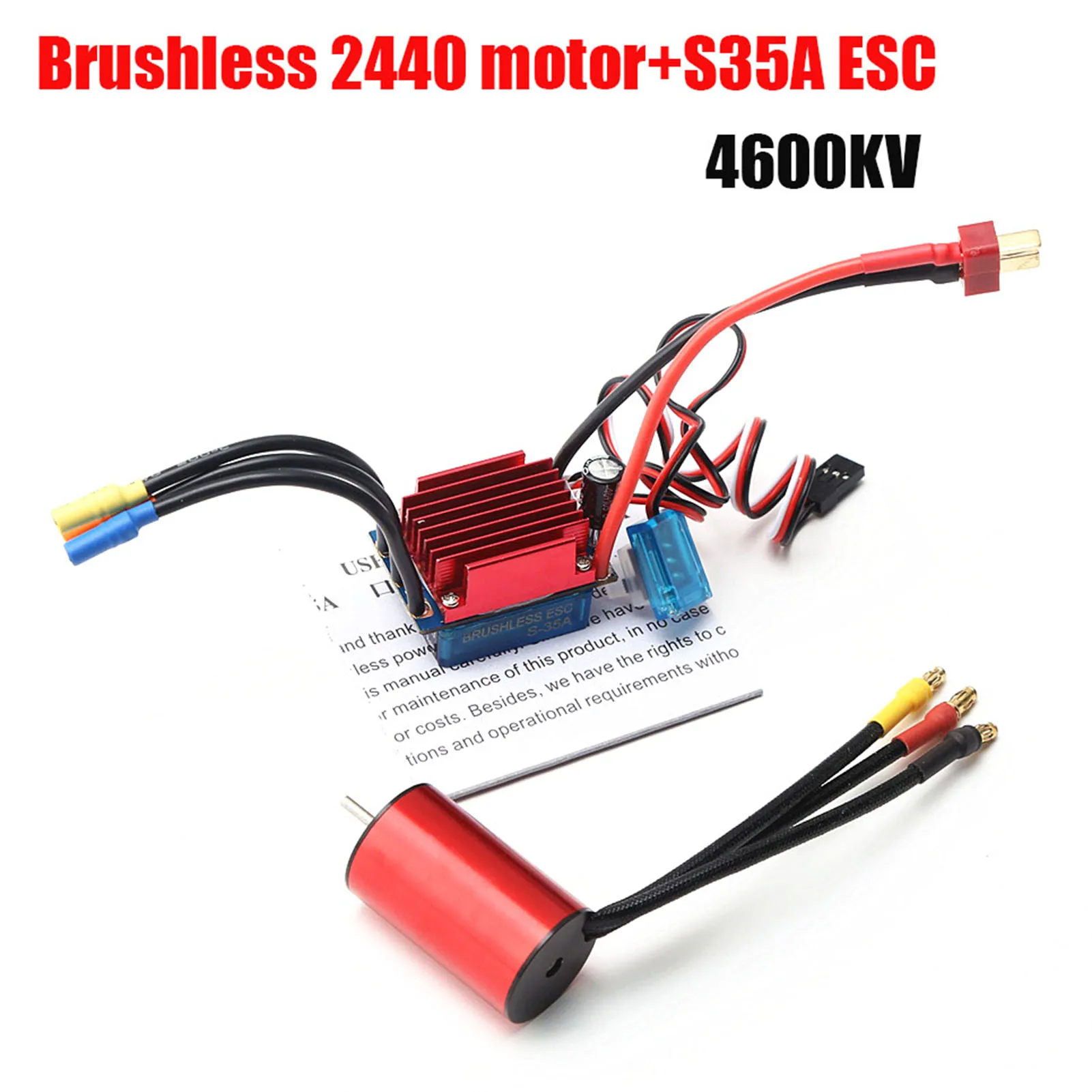 

S2440 2440 бесщеточный двигатель 4600KV 35A бесщеточный ESC электрический регулятор скорости Замена для Traxxas HSP Wltoys 1/16 1/18 RC