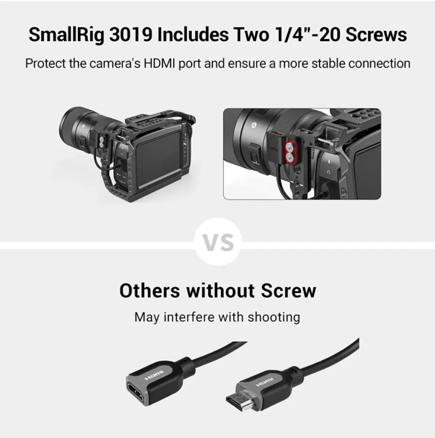 Ультратонкий переходник SmallRig с высокой скоростью 4k от A до A/C к /D для BMPCC 4K 6K Sony A7SIII