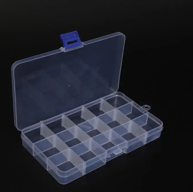 

compartments plastic box case jewelry bead storage Box Case Craft Organizer Beads Multi Grids Transparent Plastic Storage Box