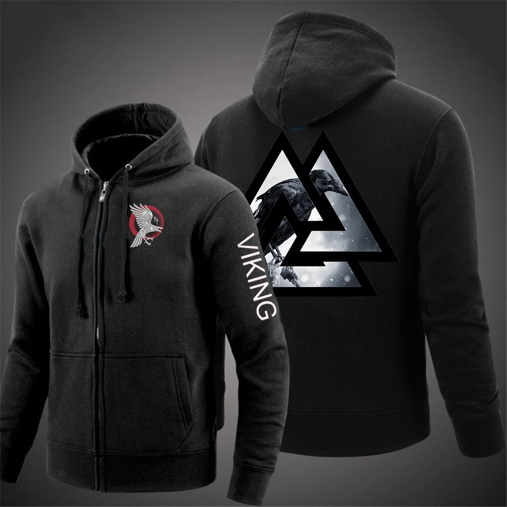 Мужская толстовка с капюшоном Raven Vikings