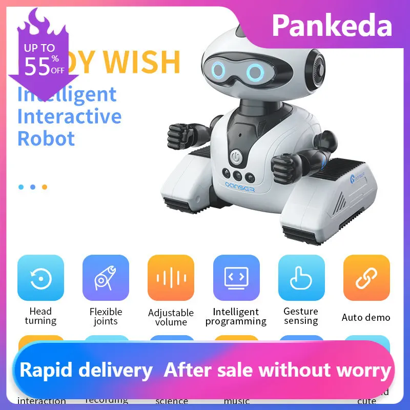 

Intelligent RC Robot Toy Children's Remote Control Robots with Sound Action Figure Kid Toys for Children Boys Smart Robot Toy