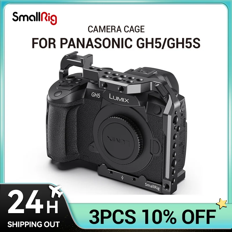 

SmallRig Camera Cage for Panasonic GH5 & GH5S W/ Cold Shoe Mount For Monitor Holder Flash Light DIY Options 2646