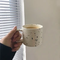 creative retro ceramic splash ink wave dot mug coffee milk cup minimalist design home couple ceramic water cup