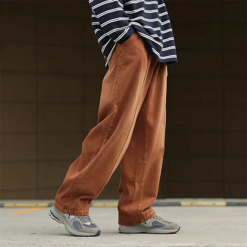 3 Colors Baggy Jeans Men Fashion Casual Wide Leg Jeans Mens Japanese Streetwear Hip Hop Loose Straight Denim Trousers Men M-2XL