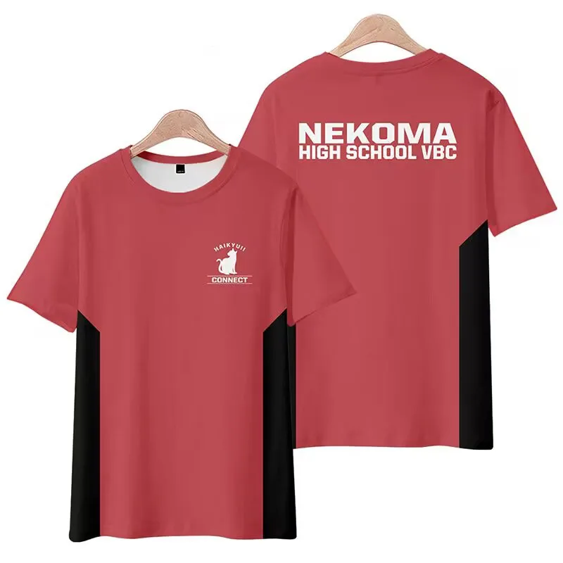 Новый Haikyuu! Футболка Nekoma Haori Cospaly Костюм Хлопковая мужская футболка Inarizaki Karasuno футболка с коротким рукавом Новый Haikyuu! Футболка Nekoma Haori Cospaly Костюм Хлопковая мужская футболка Inarizaki Karasuno футболка с коротким рукавом