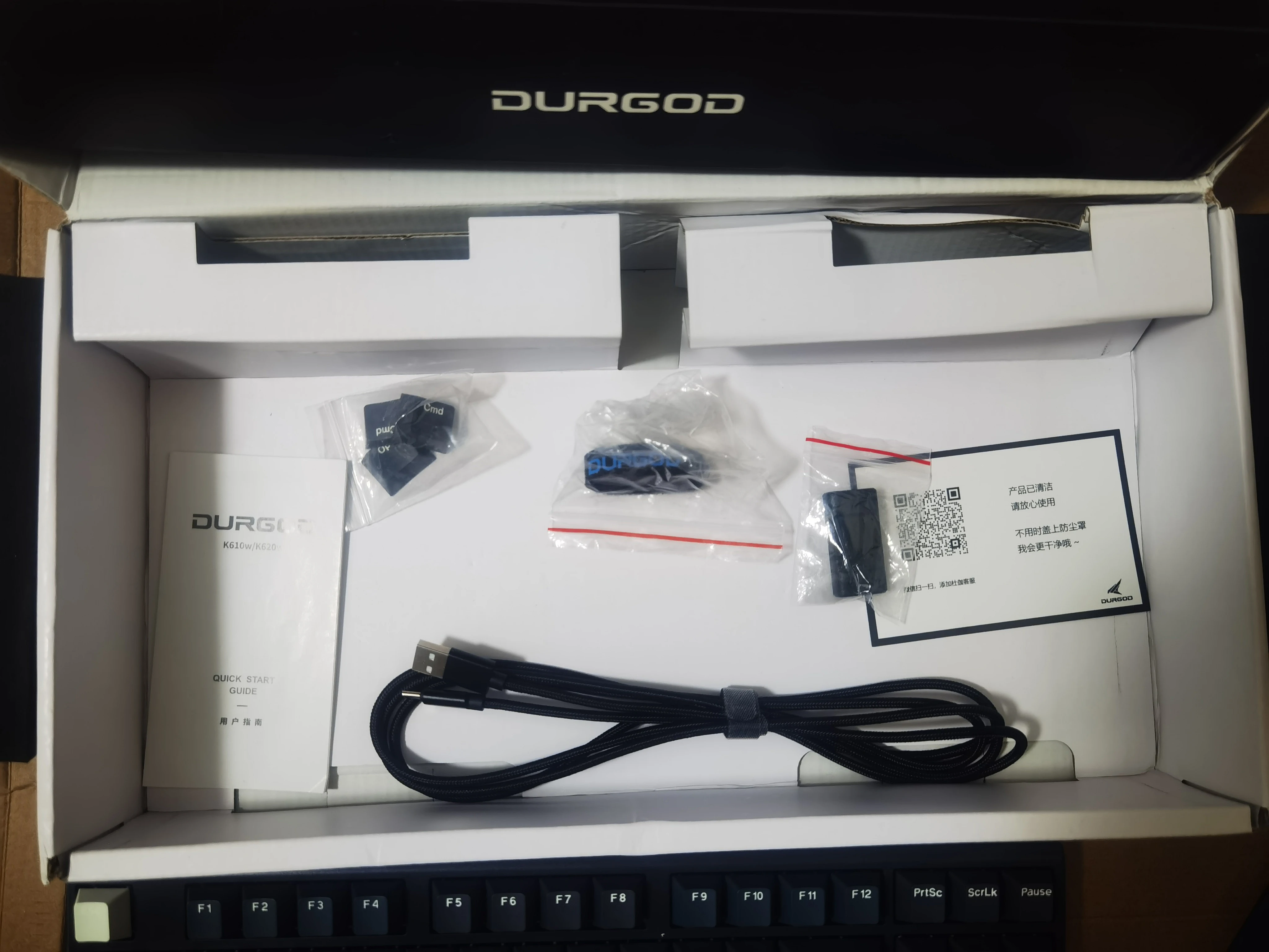 DURGOD K620W Беспроводная Bluetooth 3-режимная механическая клавиатура с двойной системой