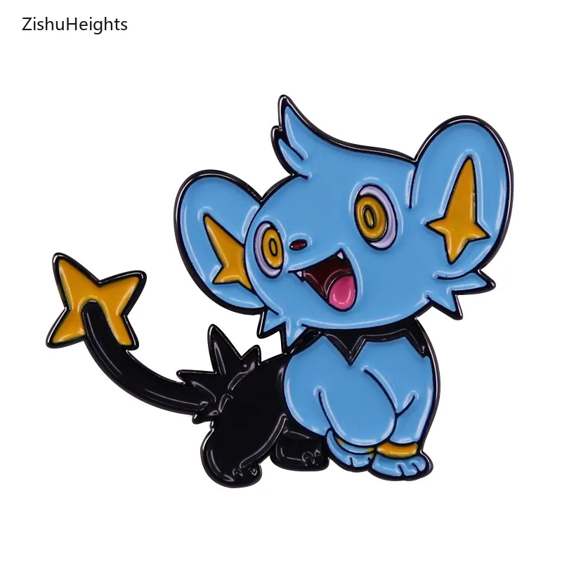 

Cute Blue Kitten Monster Hard Enamel Pins Kawaii Cat Lapel Pin Anime Badge Brooch for Jewelry Accessory