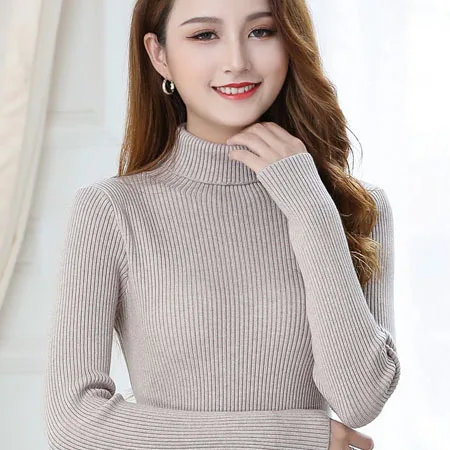 

Sweater Woman 2020 new autumn and winter long sleeves with a slim bottom blouse half turtleneck sweater SBC278-SBC288