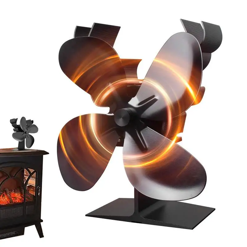 

Heat Powered Stove Fan Wood Heat Powered Fireplace Fan For Stove 4 Aluminum Flabellum Stronger Rustproof Stove Fan For Wood